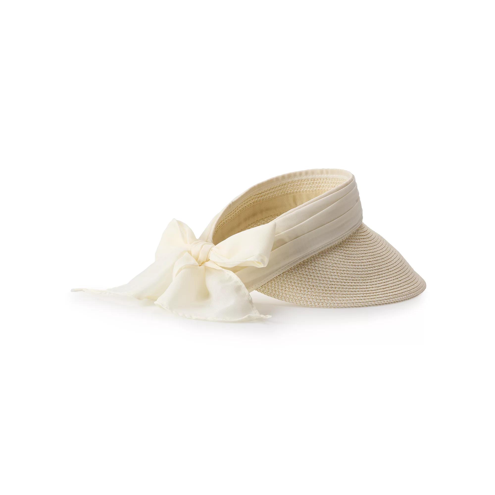 Women's LC Lauren Conrad Tie Back Visor, Ivory Combo Product Image