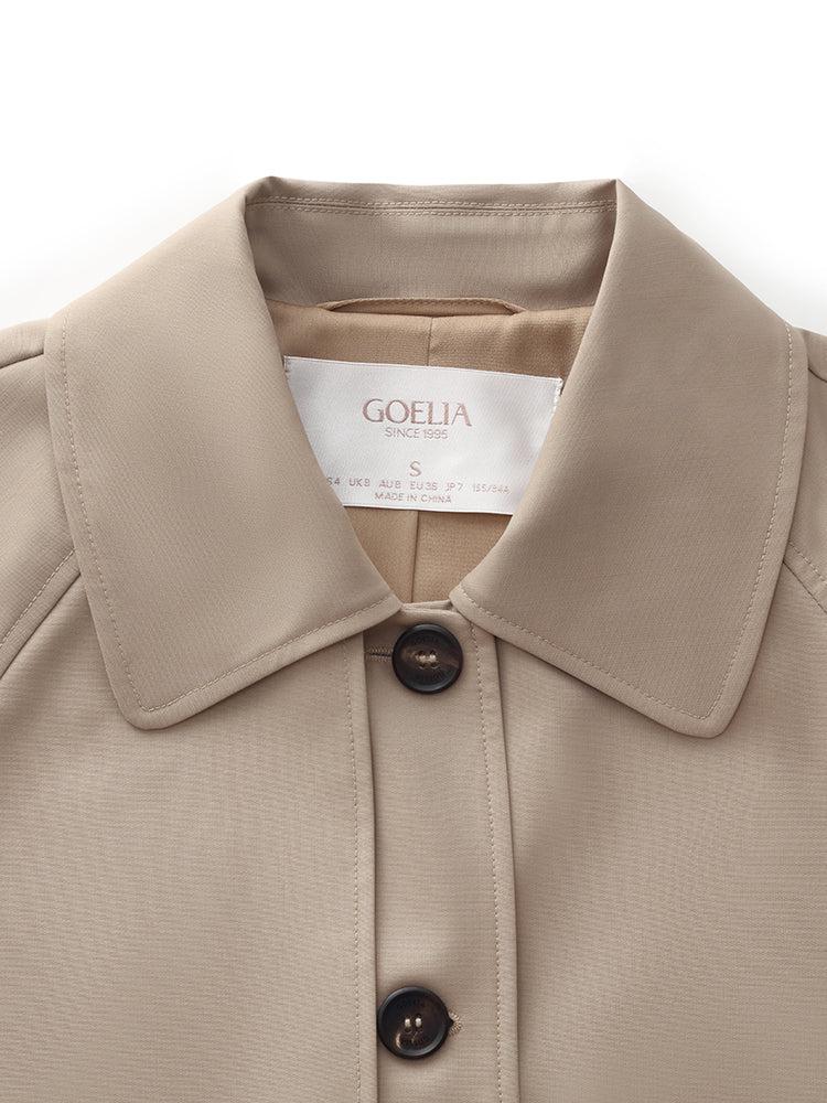 Worsted Wool Blend Waterproof Women Trench Coat Product Image