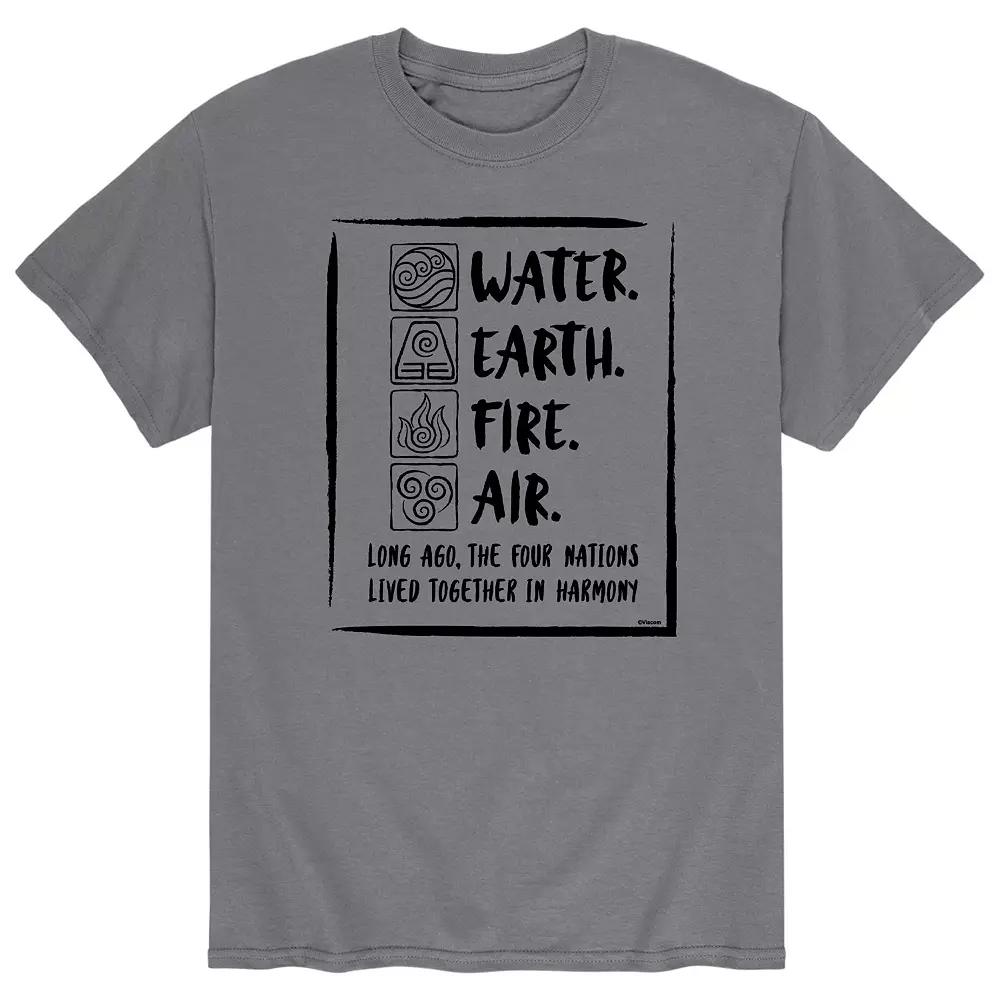 Men's Avatar Water Fire Earth Air Tee,  Product Image