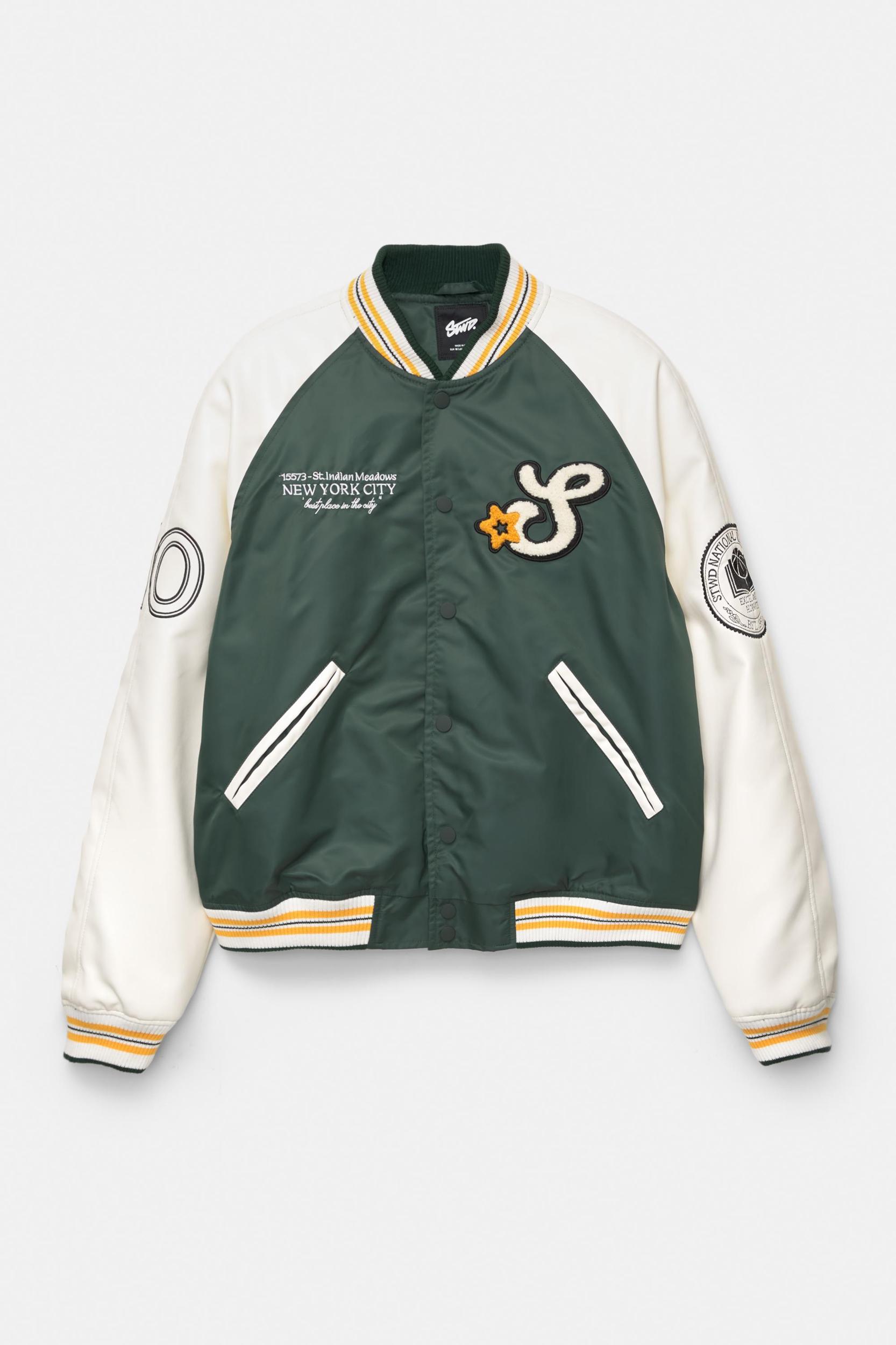 Embroidered varsity bomber jacket Product Image