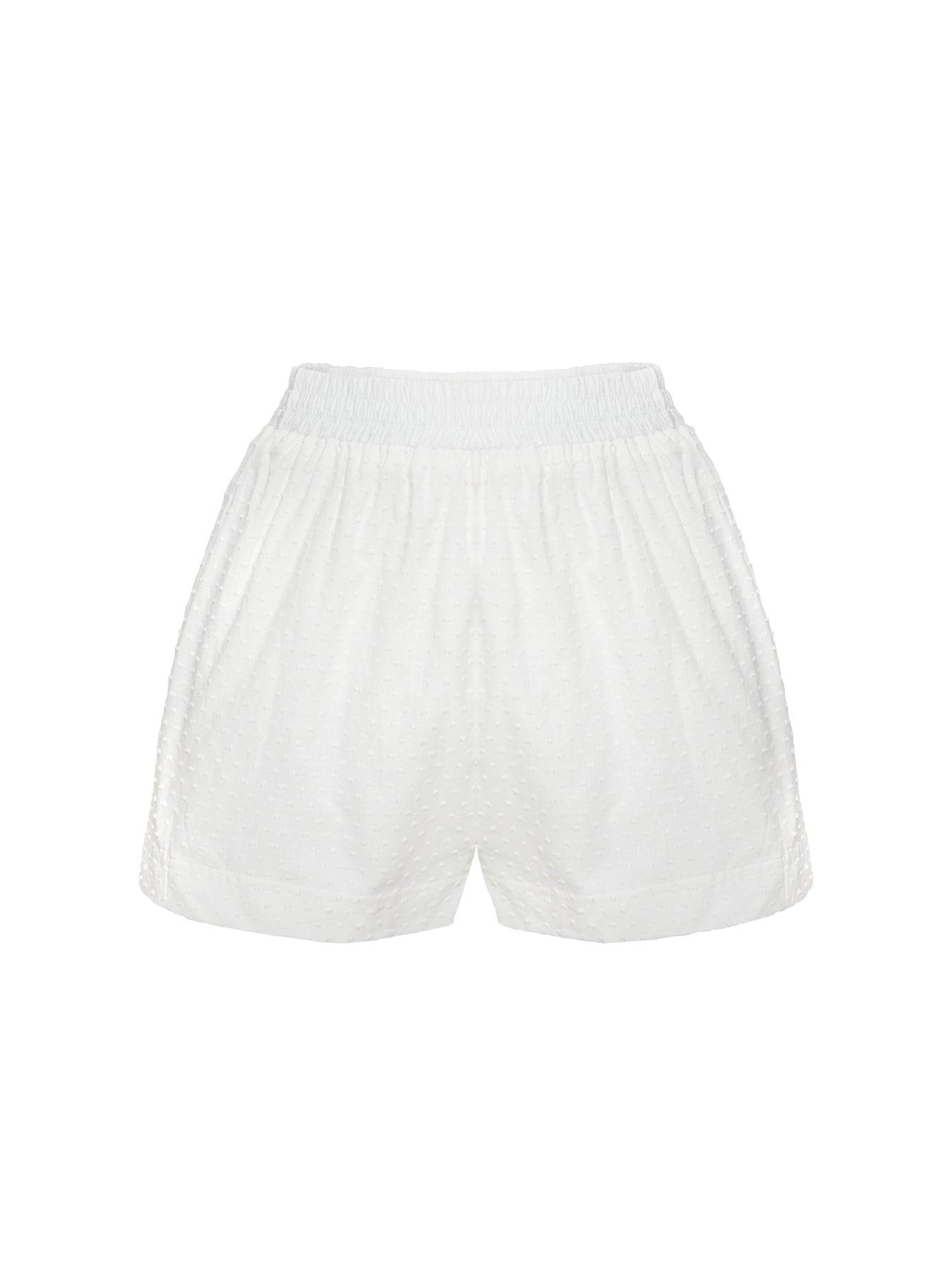 Dobby Shorts White Product Image