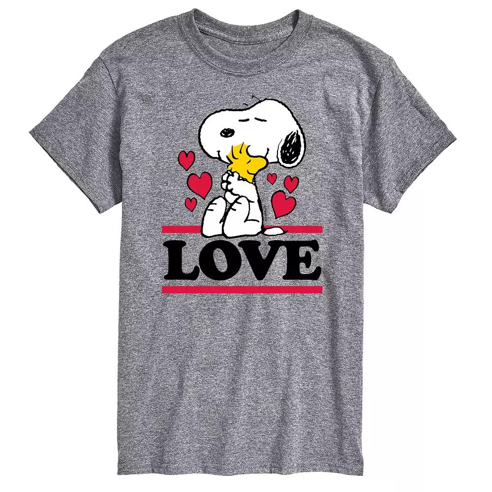Big & Tall Peanuts Love Snoopy Tee, Men's,  Product Image