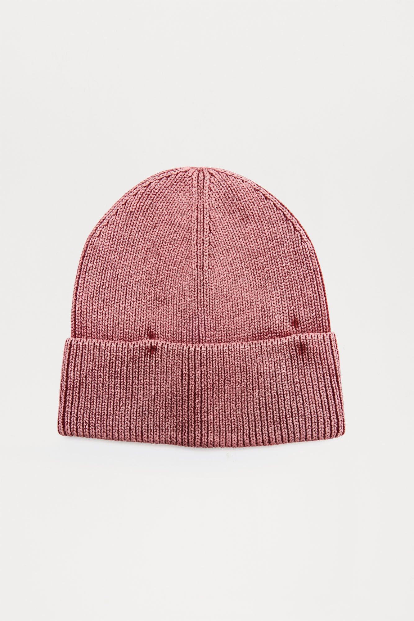 Heavy Weight Washed Cotton Beanie - Burgundy Product Image
