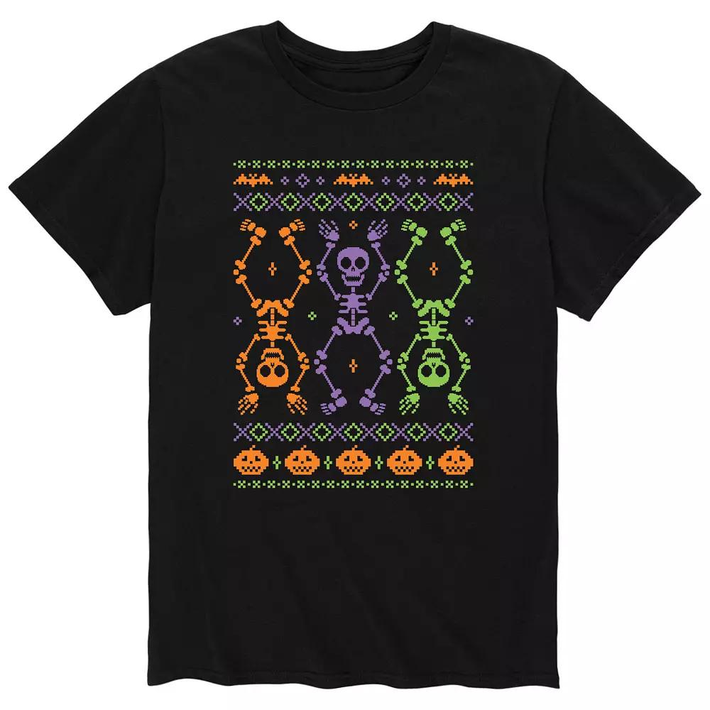 Men's Skeleton Ugly Sweater Tee,  Product Image