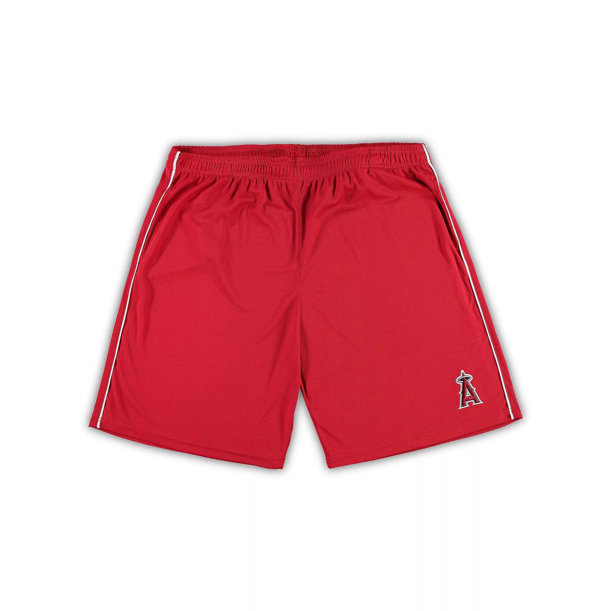 Men's Red Los Angeles Angels Big & Tall Mesh Shorts,  Product Image