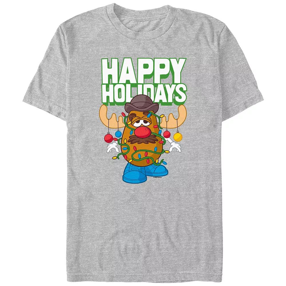 Big & Tall Mr. Potato Head Happy Holidays Graphic Tee, Men's, Size: Large Tall, Athletic Grey Product Image