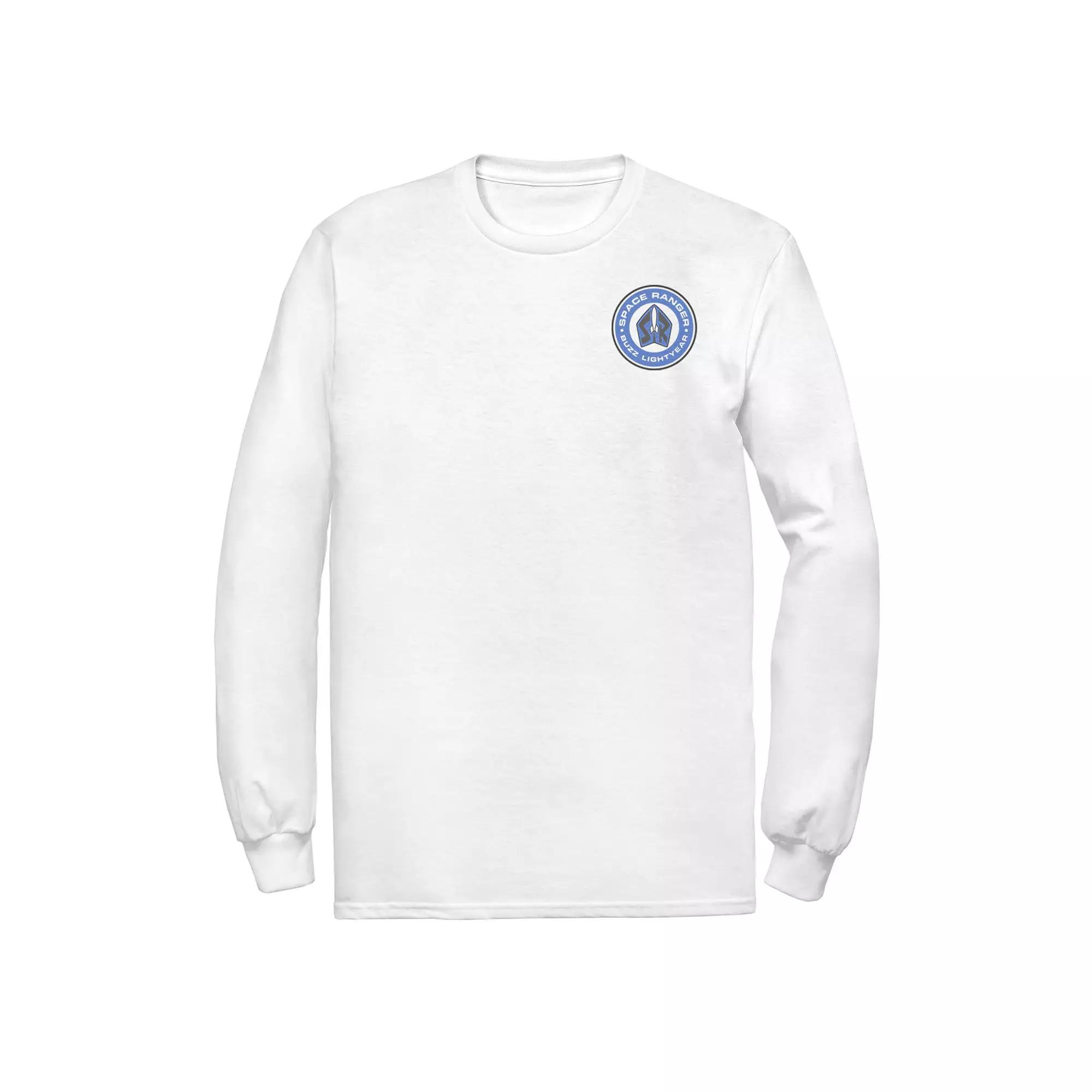 Men's Disney/Pixar Toy Story Buzz Lightyear Space Ranger Badge Tee, Size: Medium, White Product Image