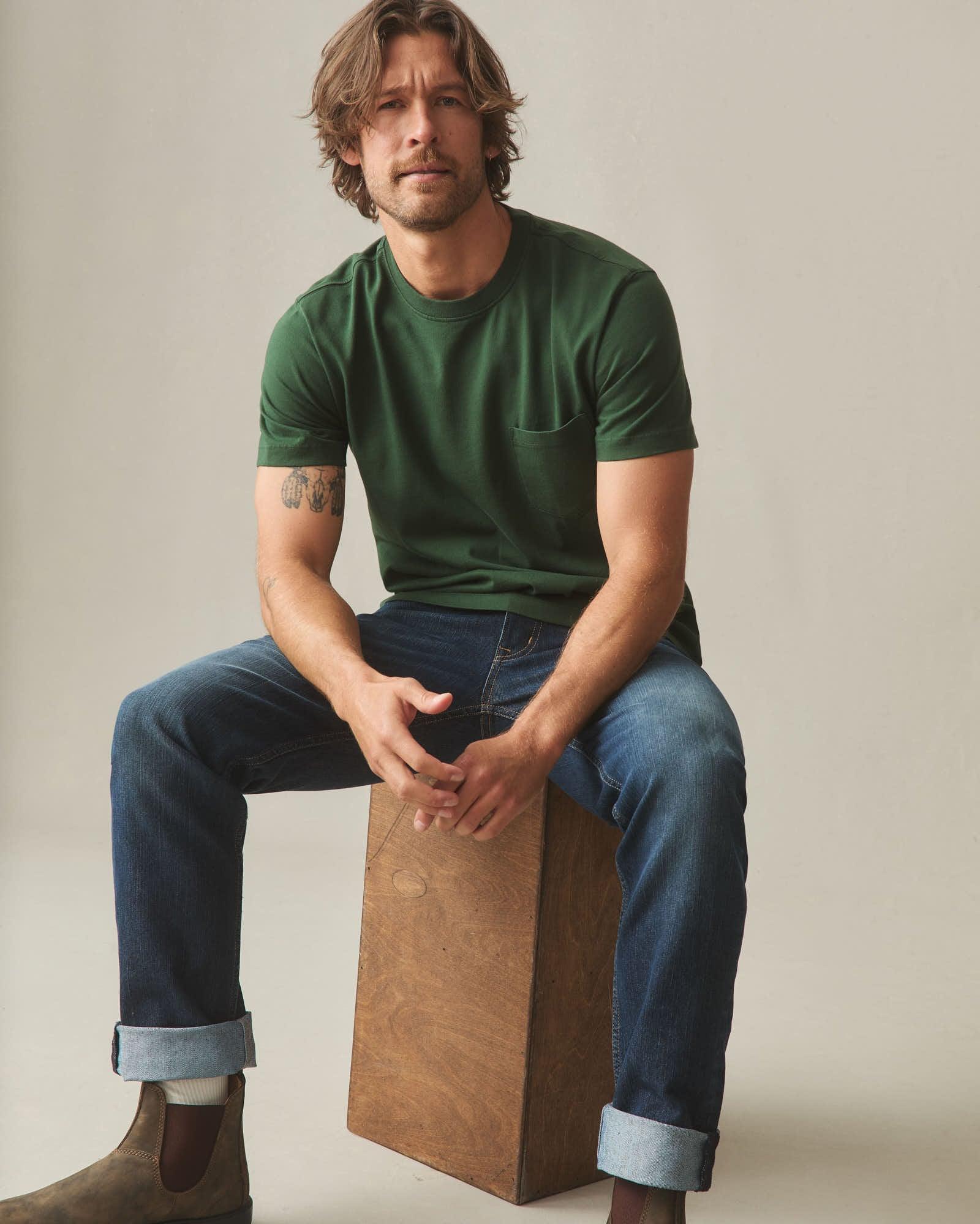 Men's Pocket Tee - Green Moss Product Image