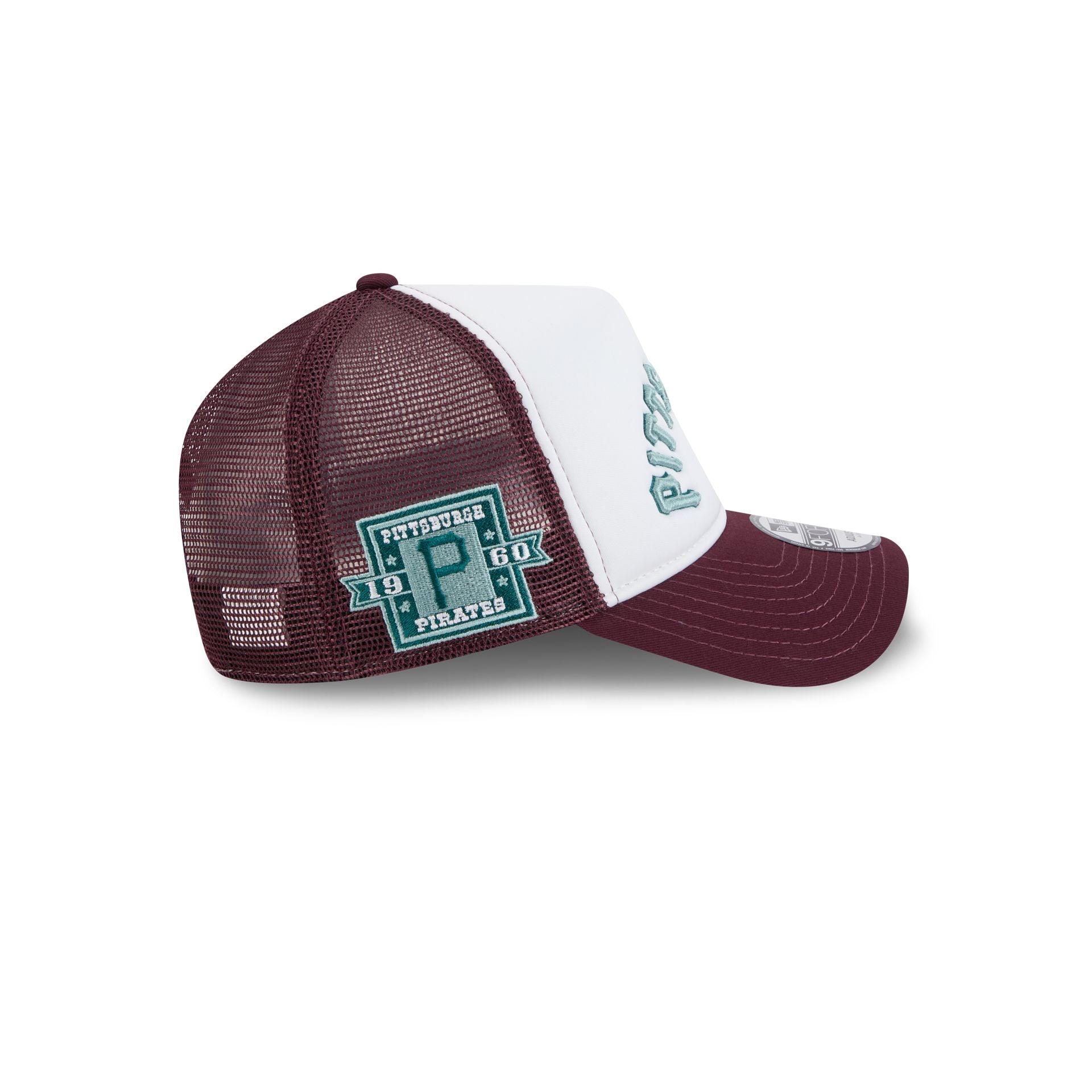 Pittsburgh Pirates Optic White 9FORTY A-Frame Snapback Hat Male Product Image