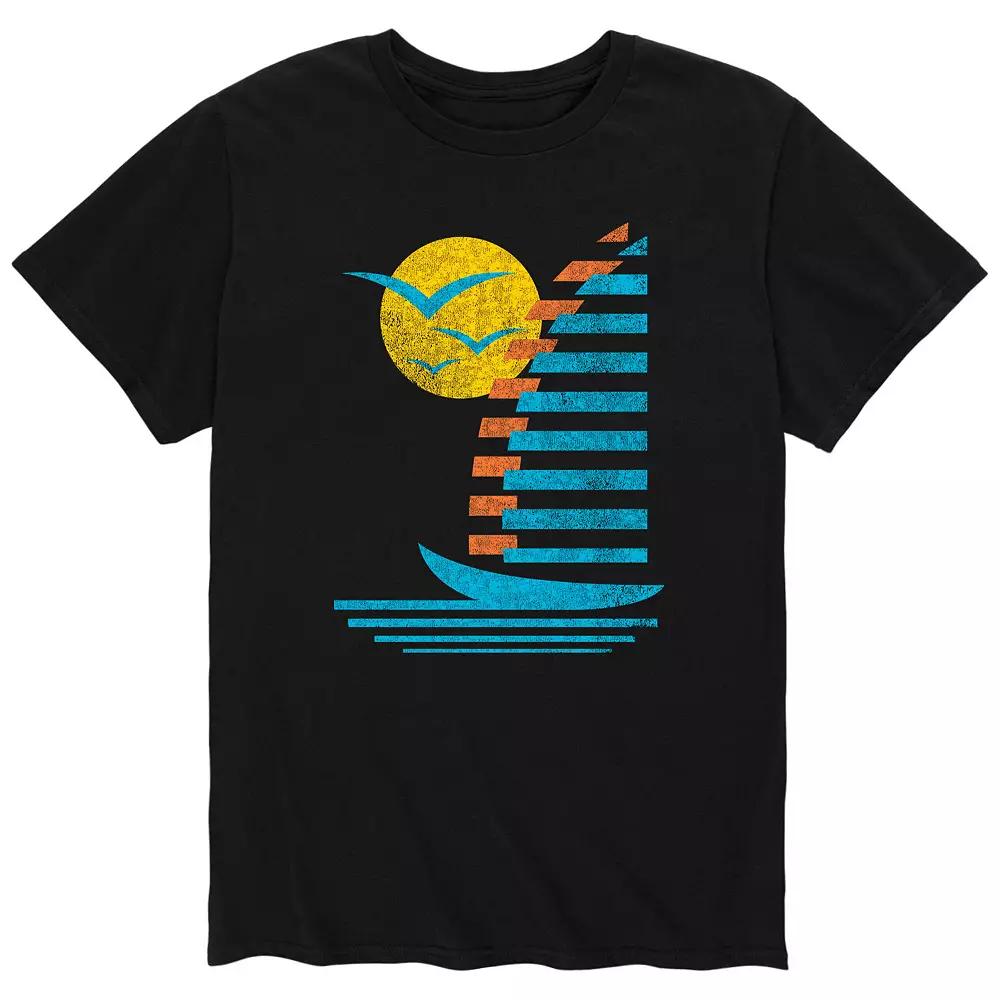Men's Sailboats Gull Retro Tee,  Product Image