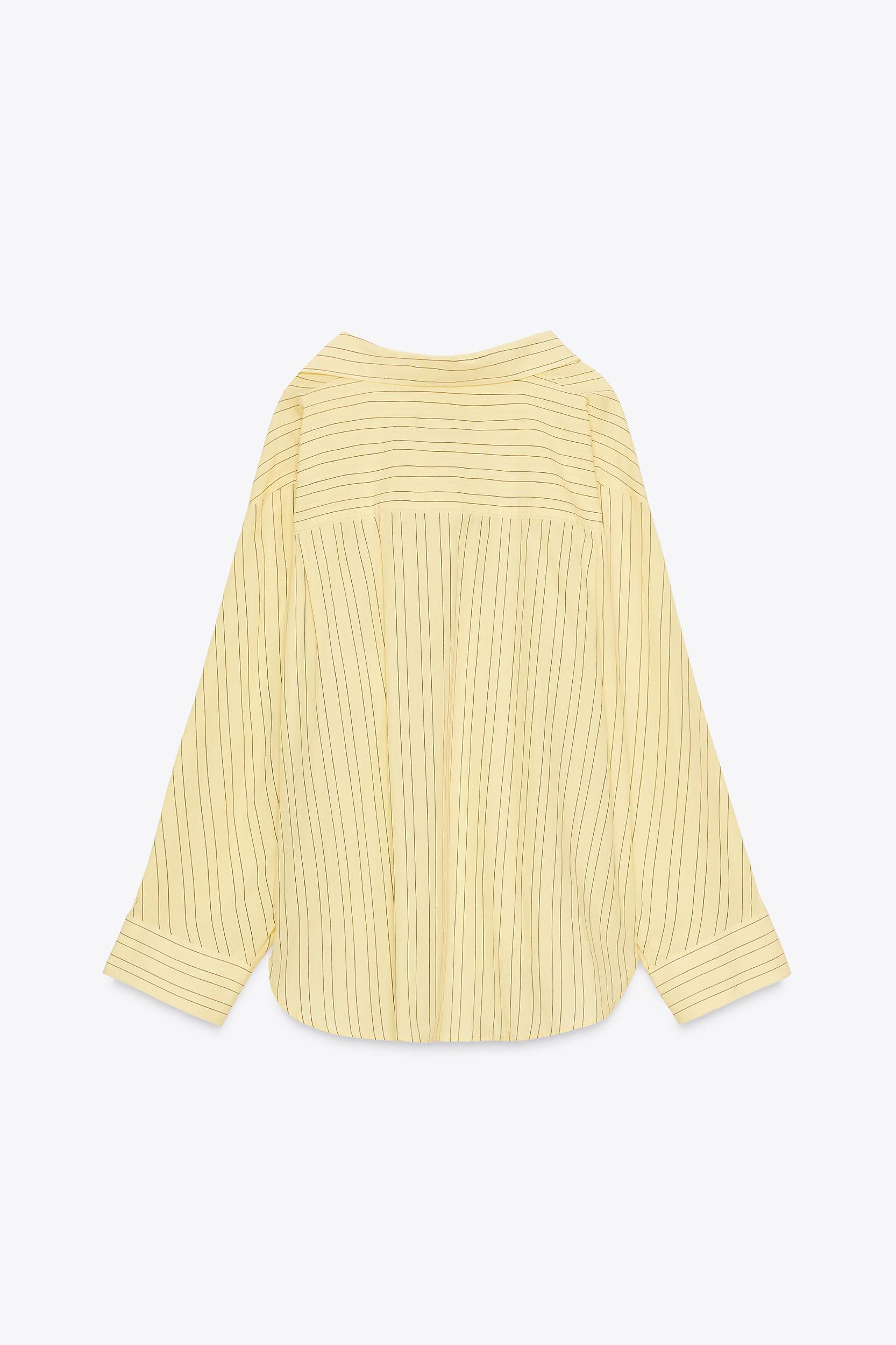 STRIPED OVERSIZED POPLIN SHIRT Product Image
