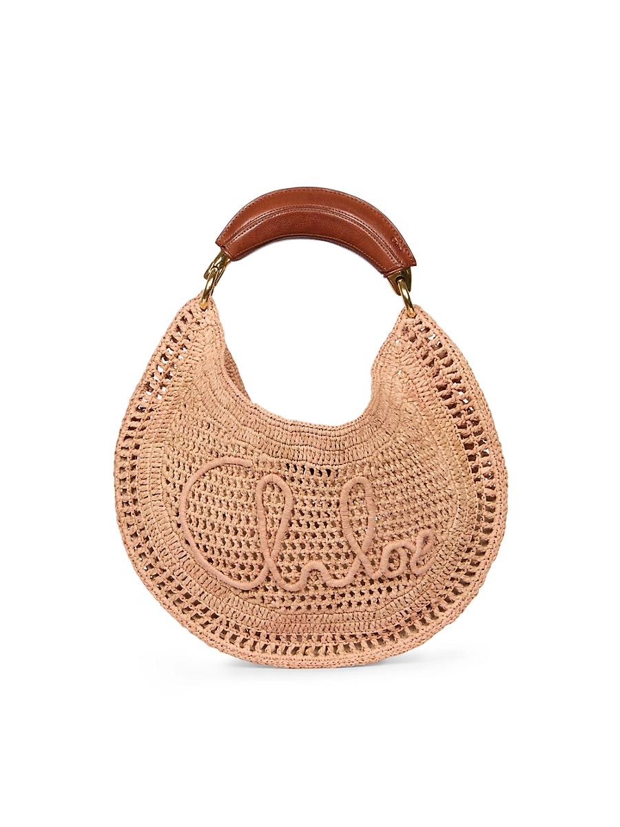 Womens Summer Banana Logo-Crocheted Hobo Bag Product Image