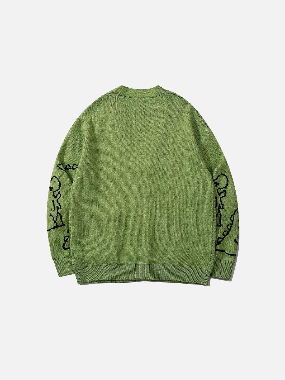 Aelfric Eden Dinosaur Graphic Knit Cardigan Product Image