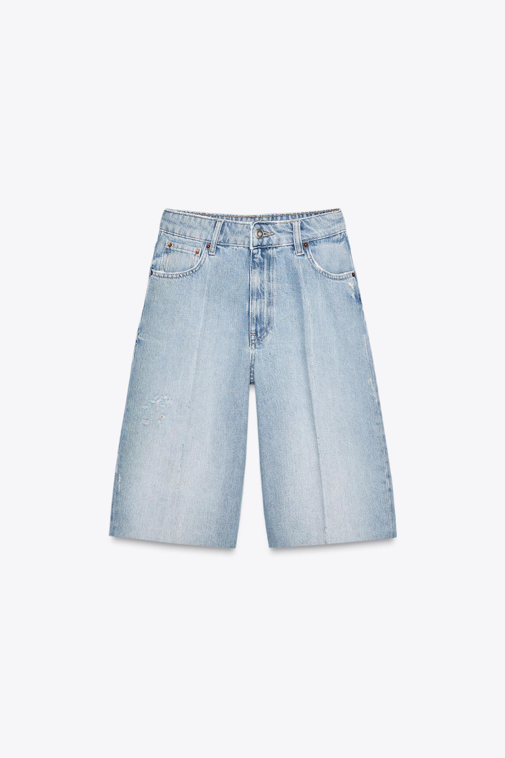 TRF MID-RISE DENIM JORTS Product Image