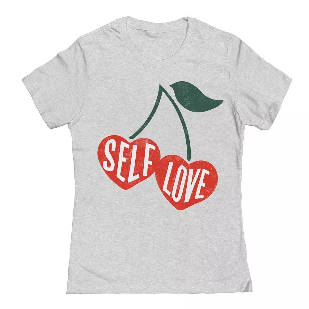 Junior's Grayson Threads The Label Self Love Cherries Graphic Tee, Women's,  Product Image