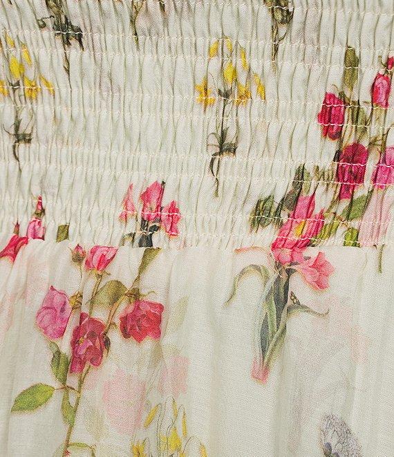 Lucy Paris Plus Floral Print Ruffle Tiered Midi Dress Product Image