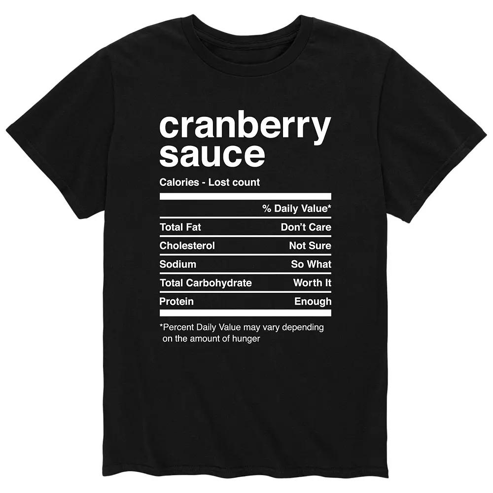 Men's Crandberry Nutrition Facts Tee,  Product Image