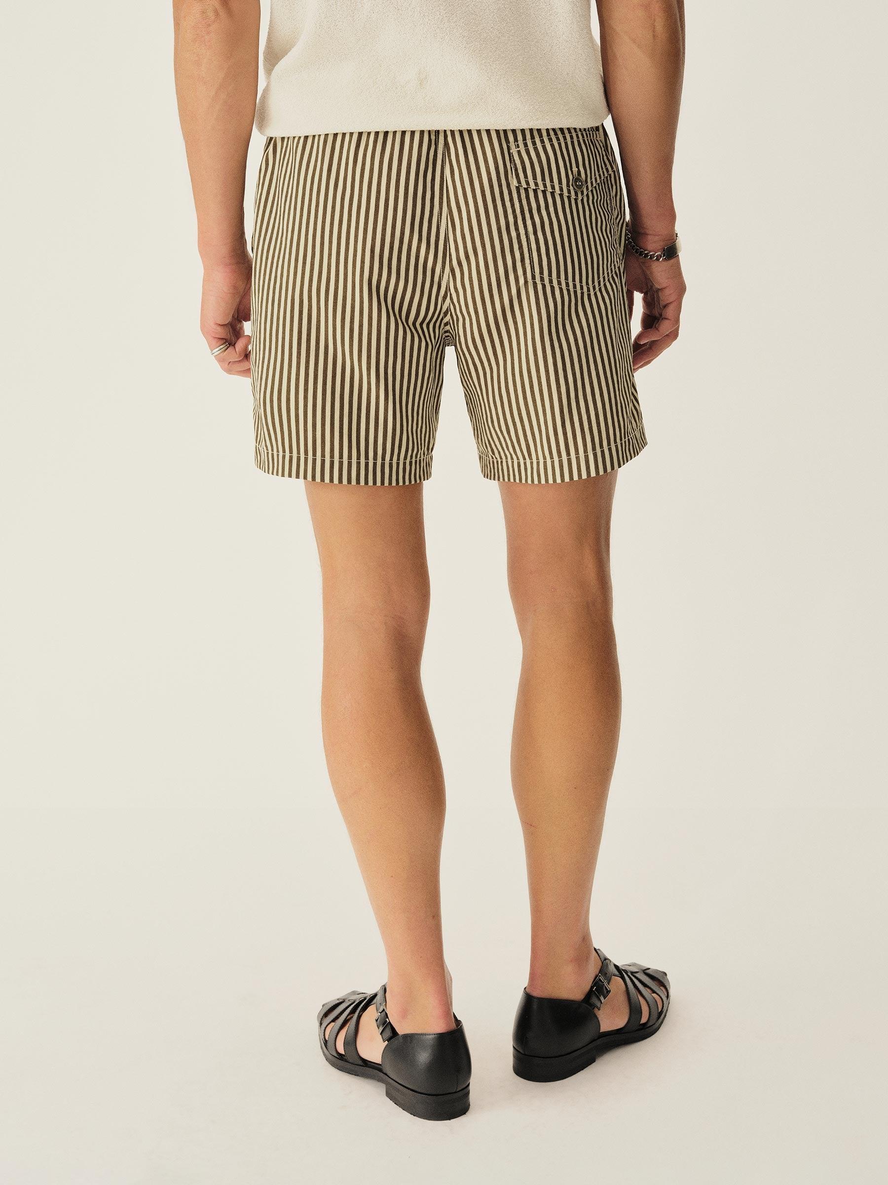 Faded Olive/Natural Stripe Laguna Swim Short Product Image
