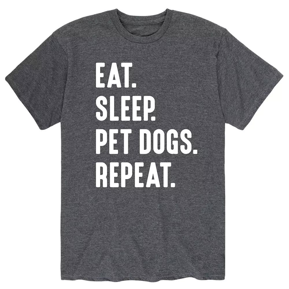 Men's Eat Sleep Pet Dogs Repeat Tee,  Product Image