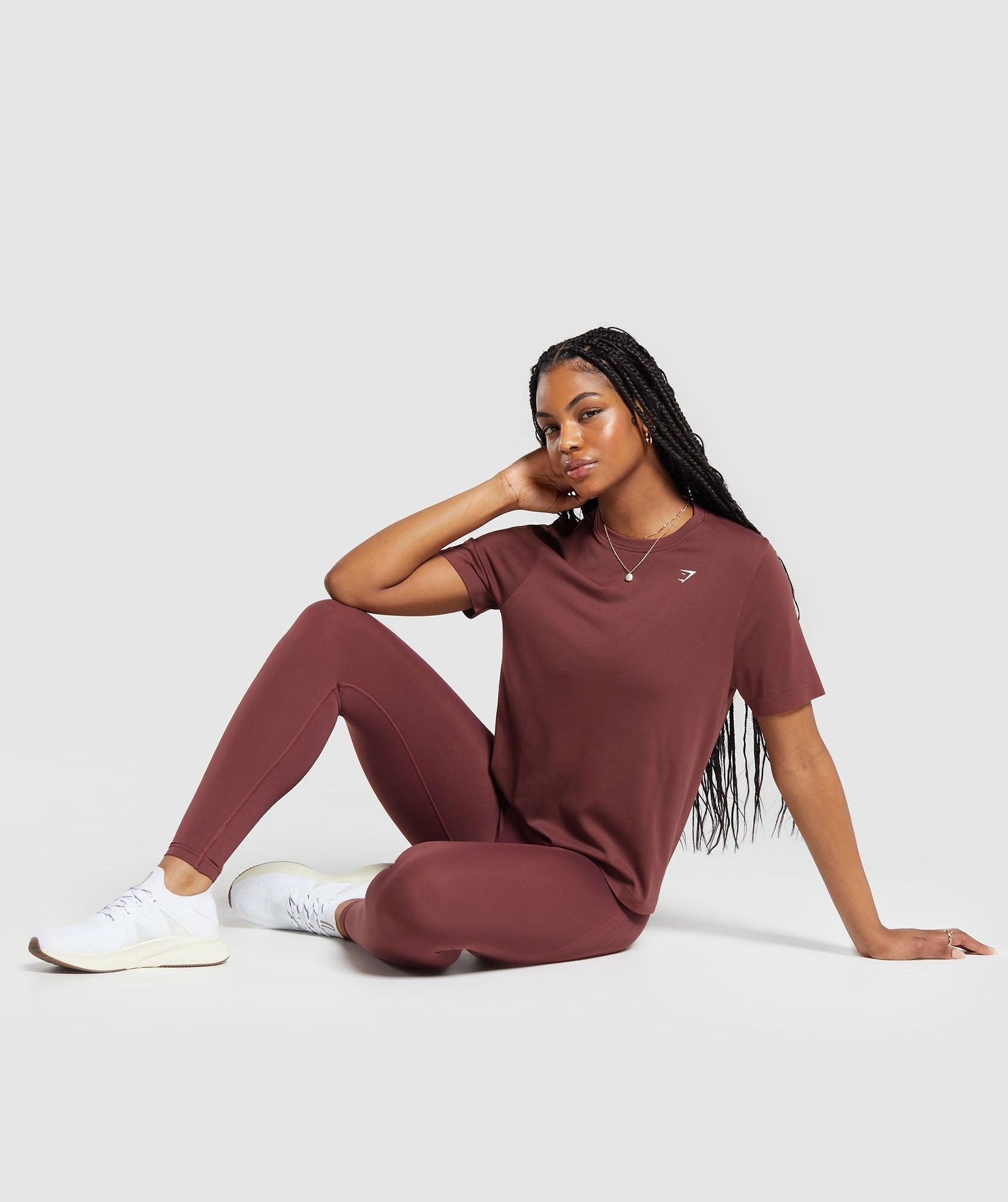 Gymshark Everyday Seamless T-Shirt - Burgundy Brown Female Product Image