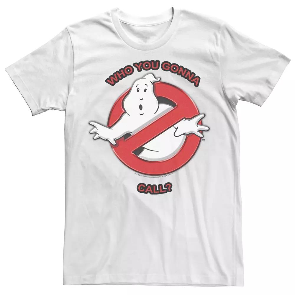 Men's Ghostbusters Who You Gonna Call Classic Logo Tee, Size: XL, White Product Image