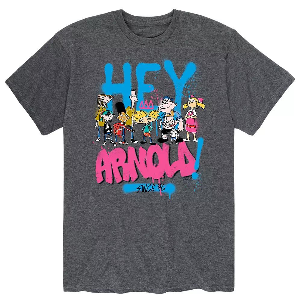Men's Hey Arnold! Hey Arnold Pink Spray Paint Tee,  Product Image