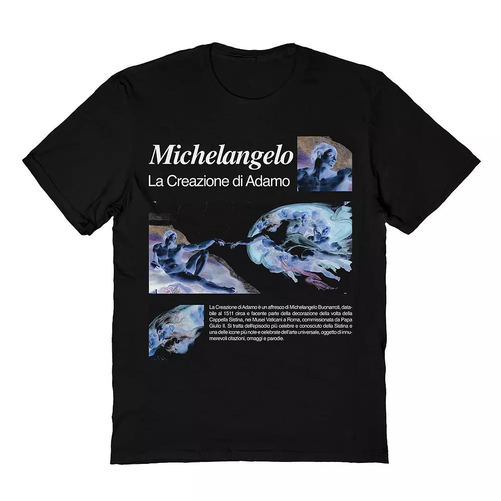 Men's Michaelangelo La Creazione Di Adamo Tee, Size: XXL, Black Product Image