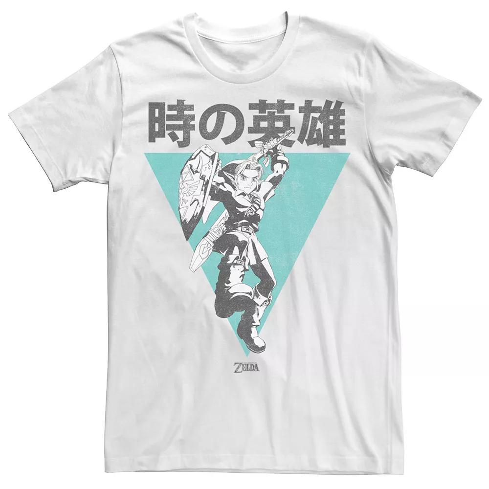 Men's Nintendo Legend Of Zelda Link Kanji Triangle Poster Graphic Tee,  Product Image