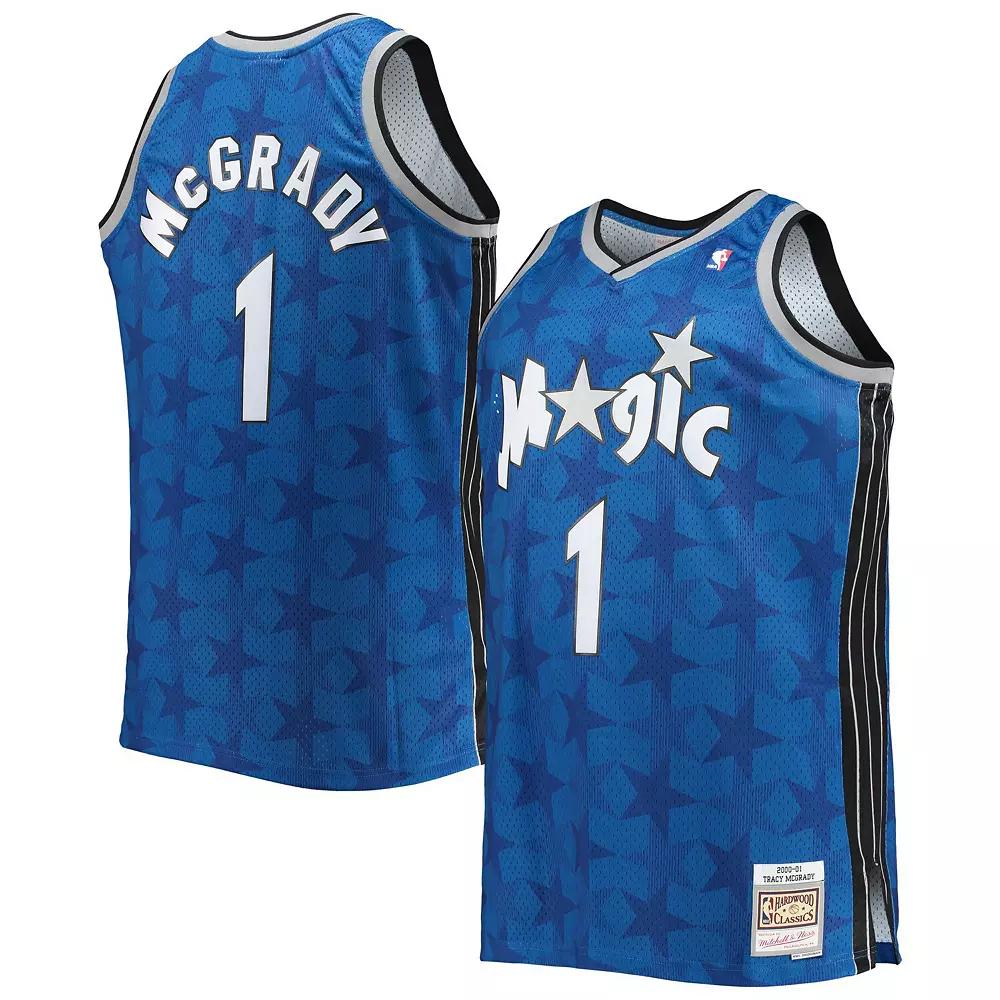 Men's Mitchell & Ness Tracy McGrady Blue Orlando Magic Big & Tall 2000/01 Hardwood Classics Swingman Jersey,  Product Image