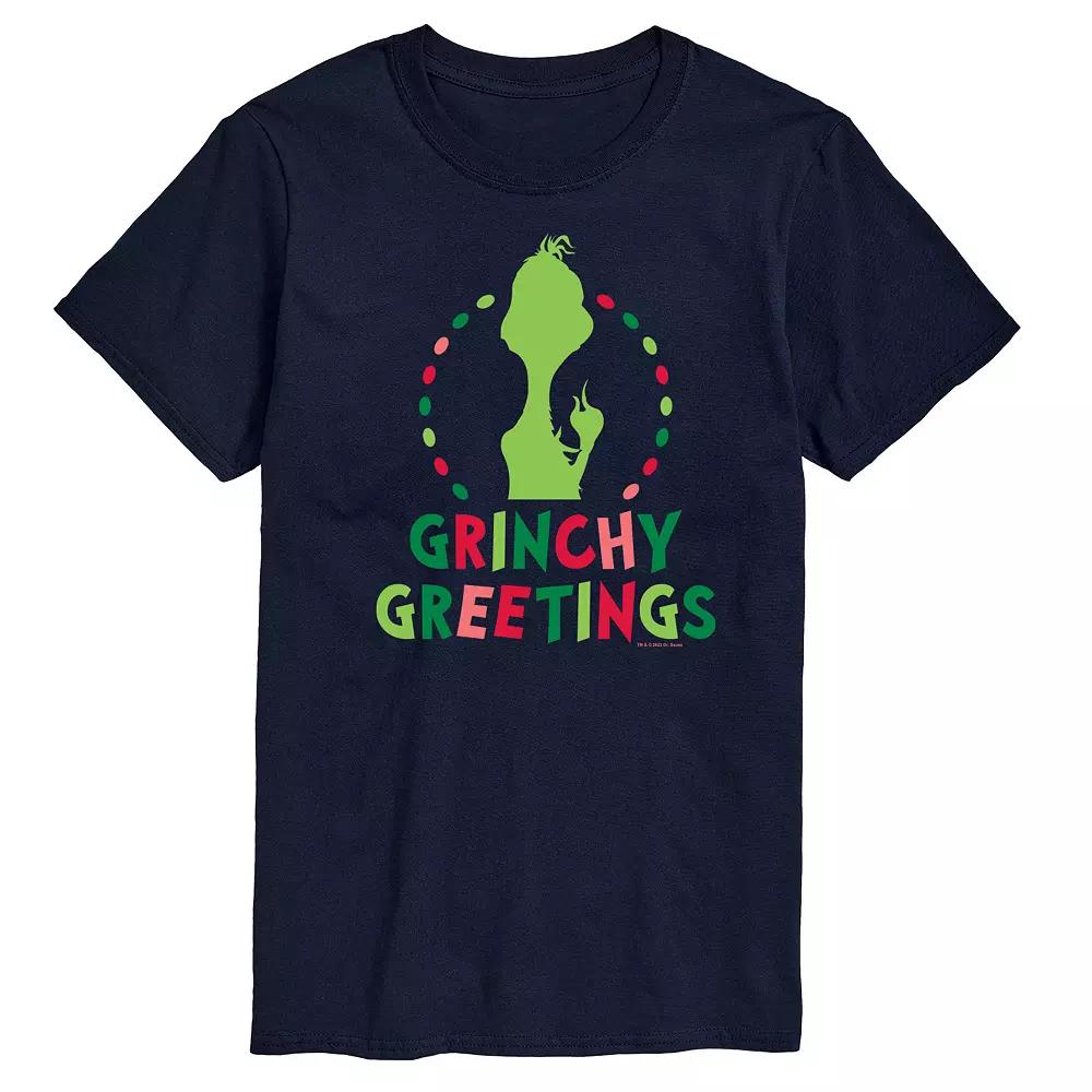 Men's Dr. Seuss The Grinch Grinchy Greetings Graphic Tee,  Product Image