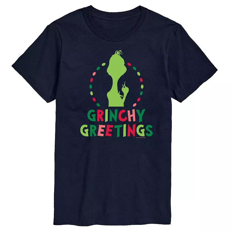 Men's Dr. Seuss The Grinch Grinchy Greetings Graphic Tee,  Product Image