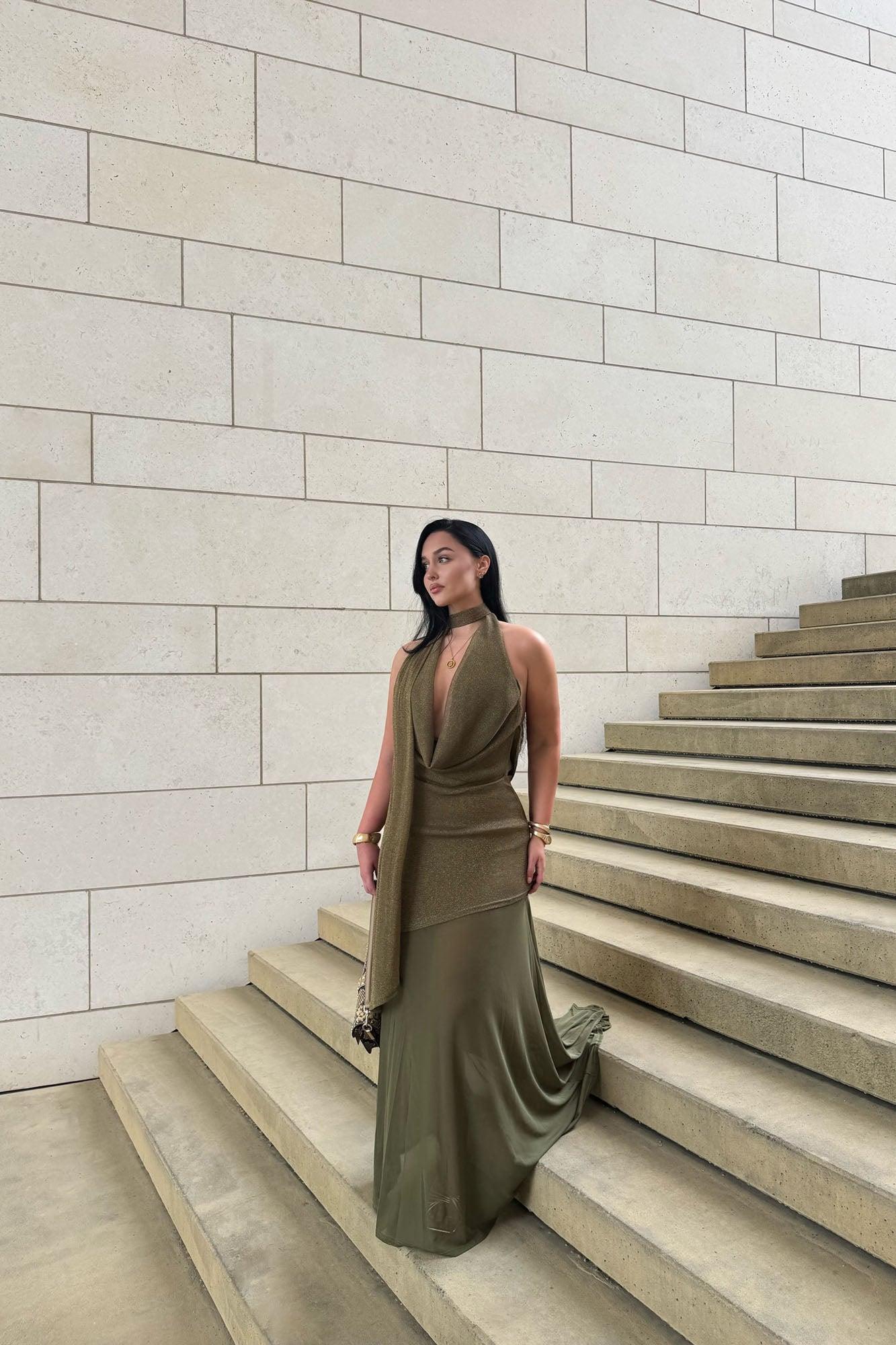 Summer Vacation Maxi Dress - Olive Female Product Image