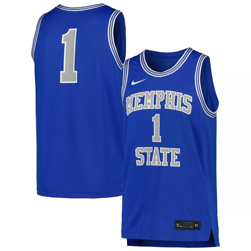 Men's Nike Royal Memphis Tigers Replica Basketball Jersey, Size: Medium, Blue Product Image