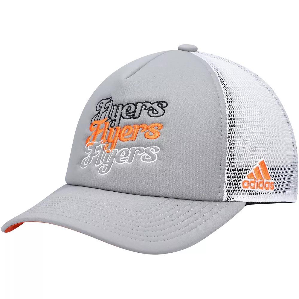 Women's adidas Gray/White Philadelphia Flyers Foam Trucker Snapback Hat, Fly Grey Product Image