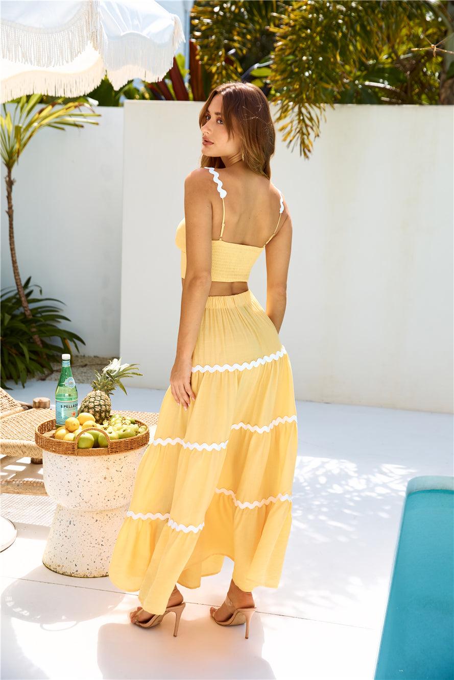 Sway One Way Maxi Skirt Orange Product Image