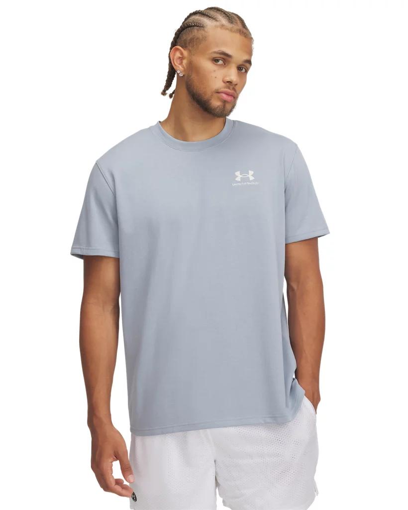 Men's UA Logo Embroidered Heavyweight Short Sleeve Product Image