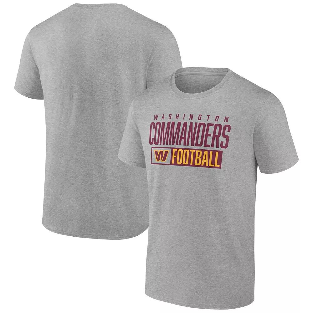 Men's Fanatics Heather Gray Washington Commanders Box Pop T-Shirt, Size: Small, Wft Grey Product Image
