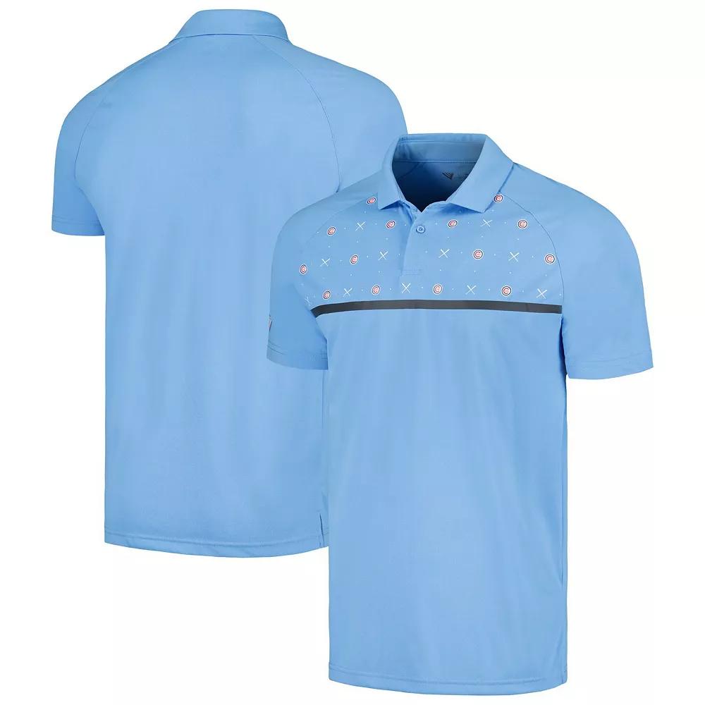 Men's Levelwear Light Blue Chicago Cubs Sector Batter Up Raglan Polo,  Product Image