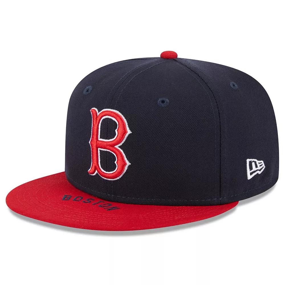 Men's New Era Navy/Red Boston Red Sox On Deck 59FIFTY Fitted Hat, Size: 7 5/8, Blue Product Image