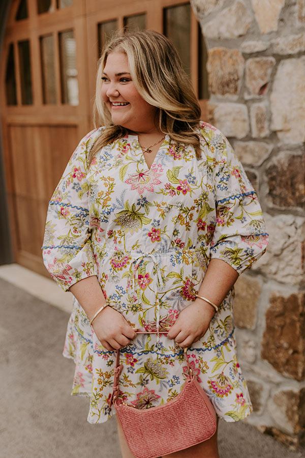 French Garden Floral Mini Dress Curves Product Image