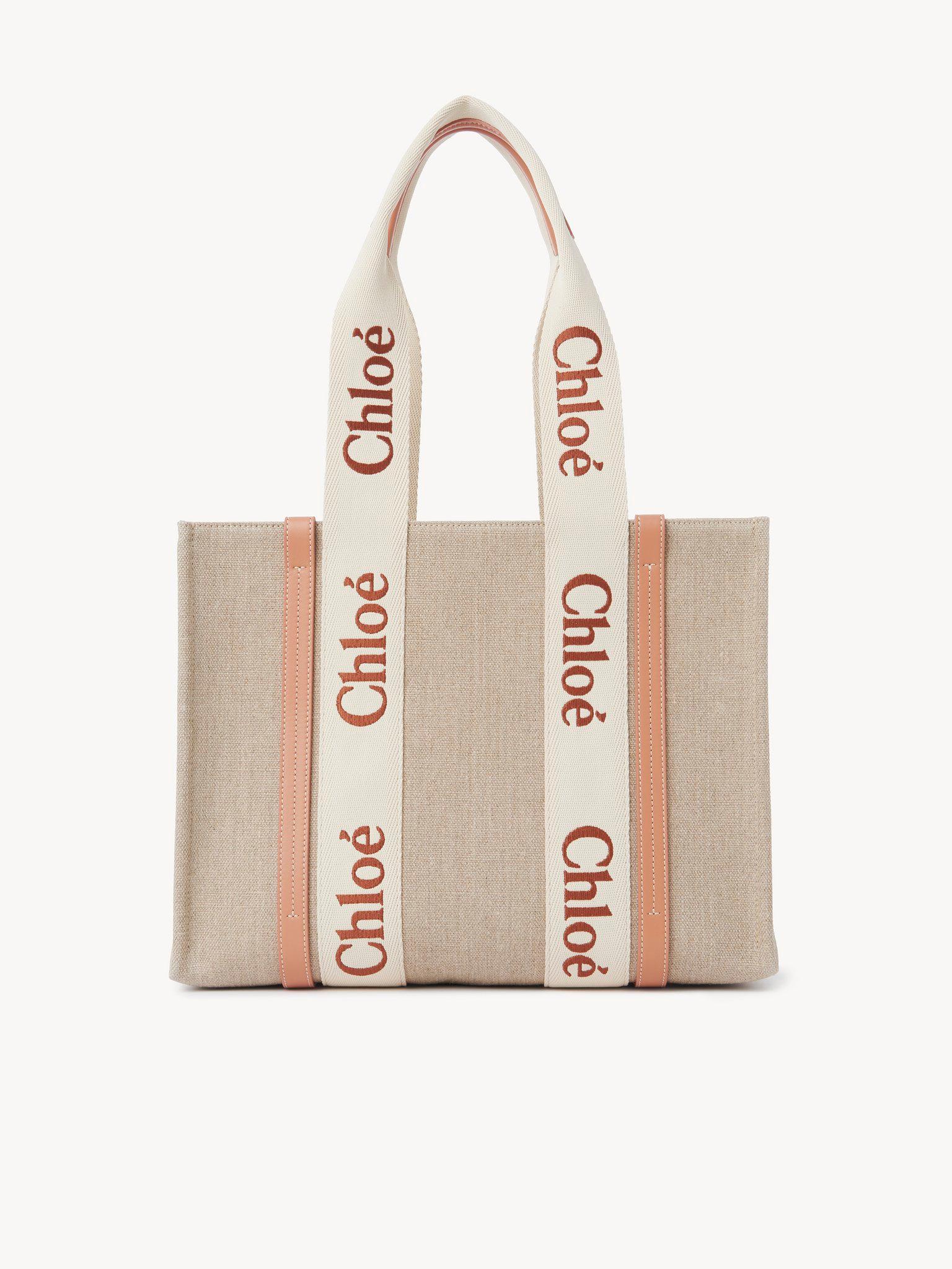 Woody tote bag in linen Product Image