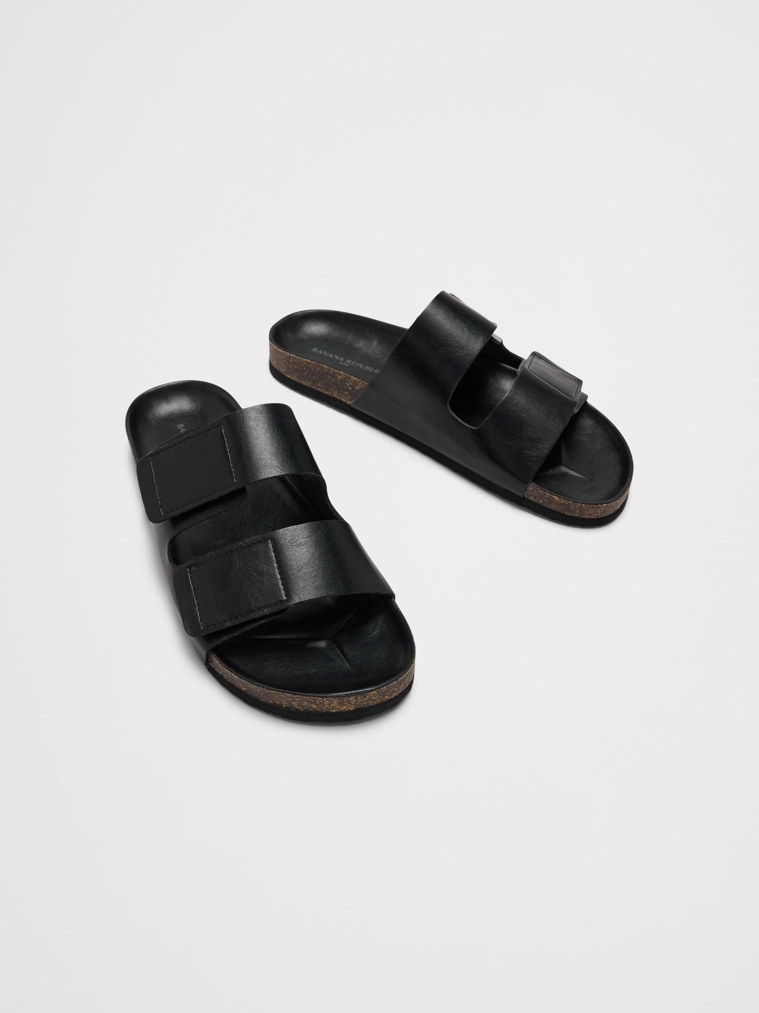 Vegan Leather Double Strap Sandal Product Image