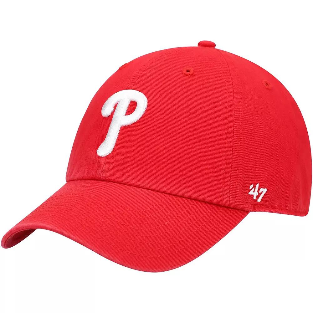 Men's '47 Red Philadelphia Phillies Game Clean Up Adjustable Hat Product Image