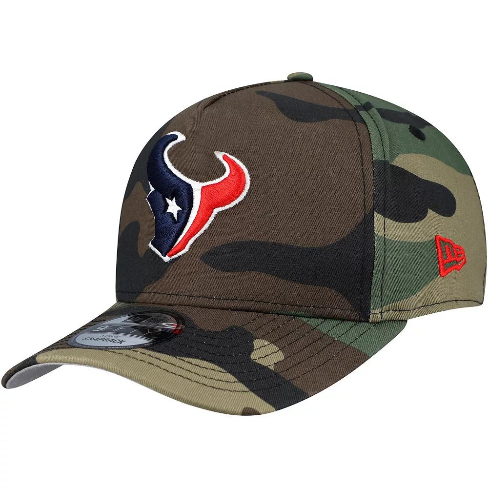 Men's New Era Camo Houston Texans Woodsy 9FIFTY Snapback Hat, Green Product Image