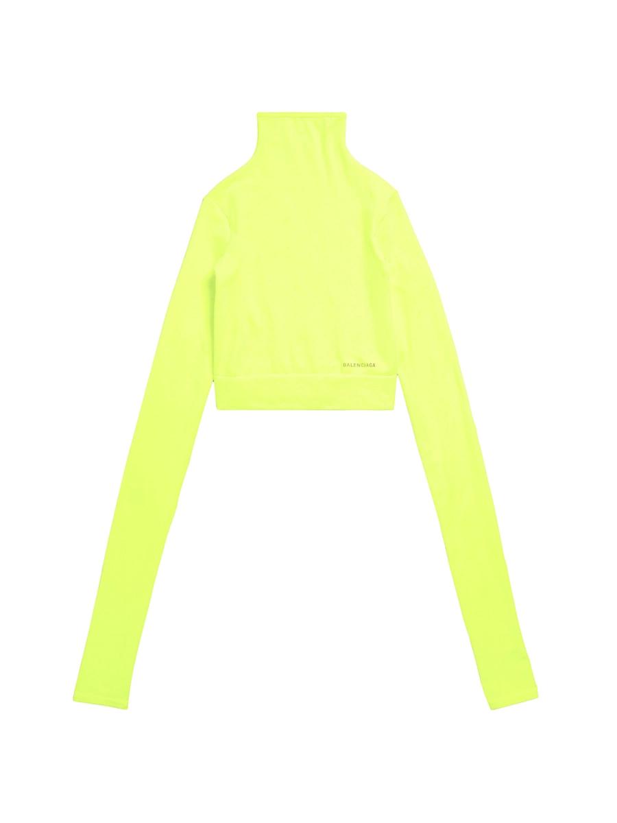 Womens Cropped Turtleneck T-Shirt Product Image