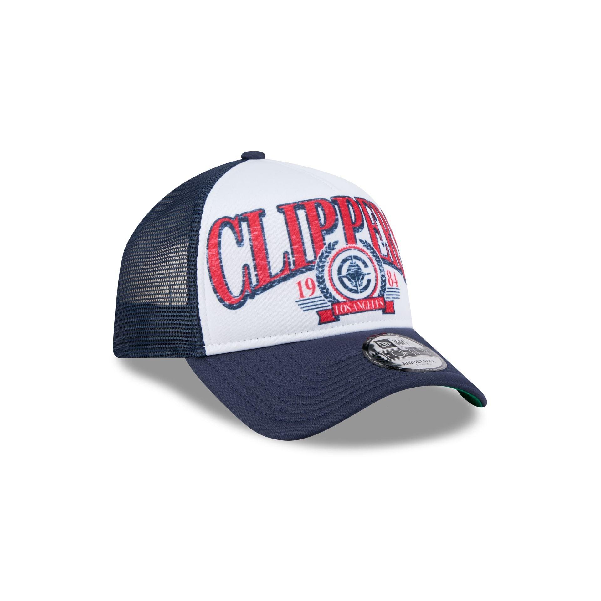 Los Angeles Clippers Distressed 9FORTY A-Frame Trucker Hat Male Product Image
