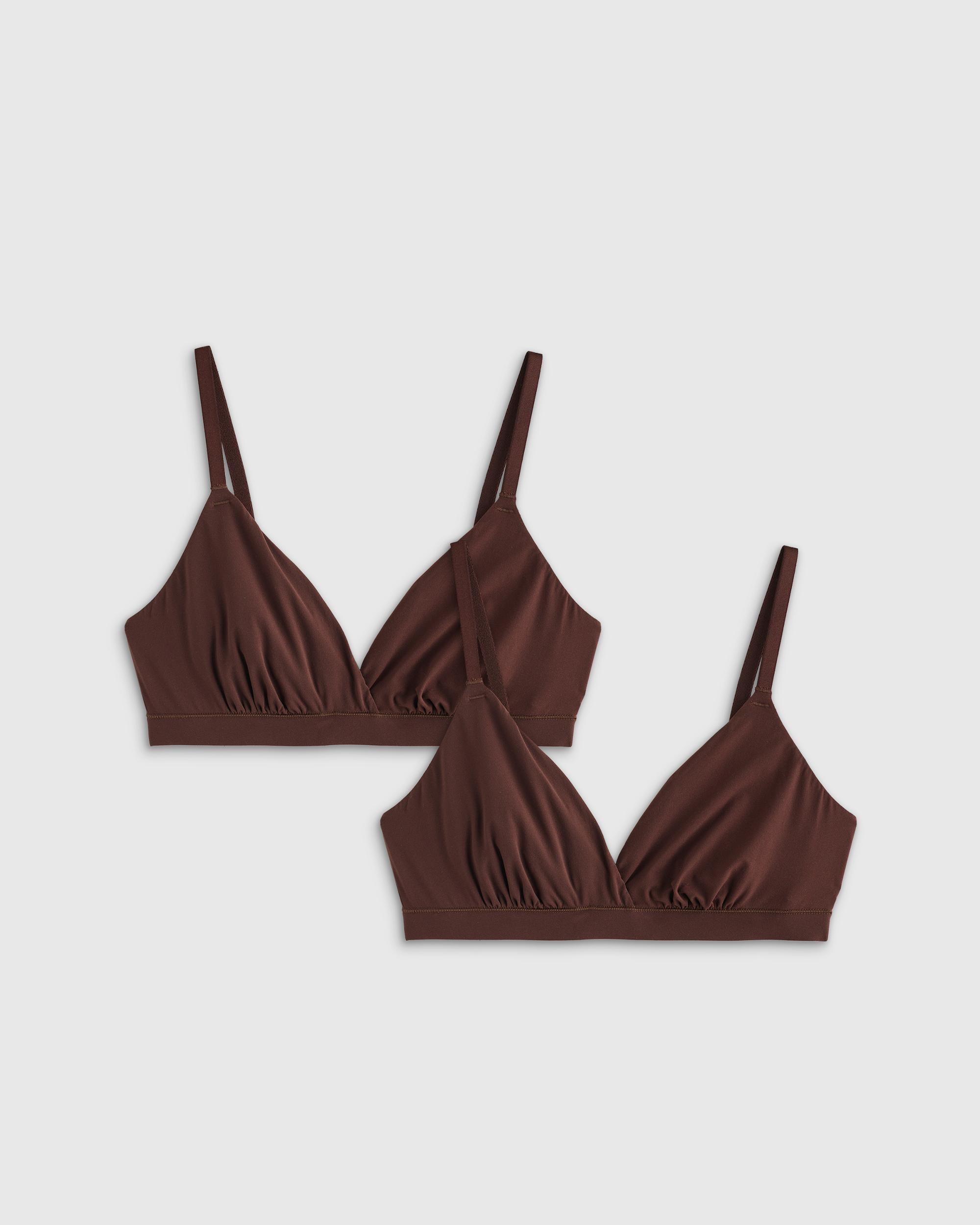 Quince | Women's Second Skin Crossover Bralette Nylon/Spandex Product Image