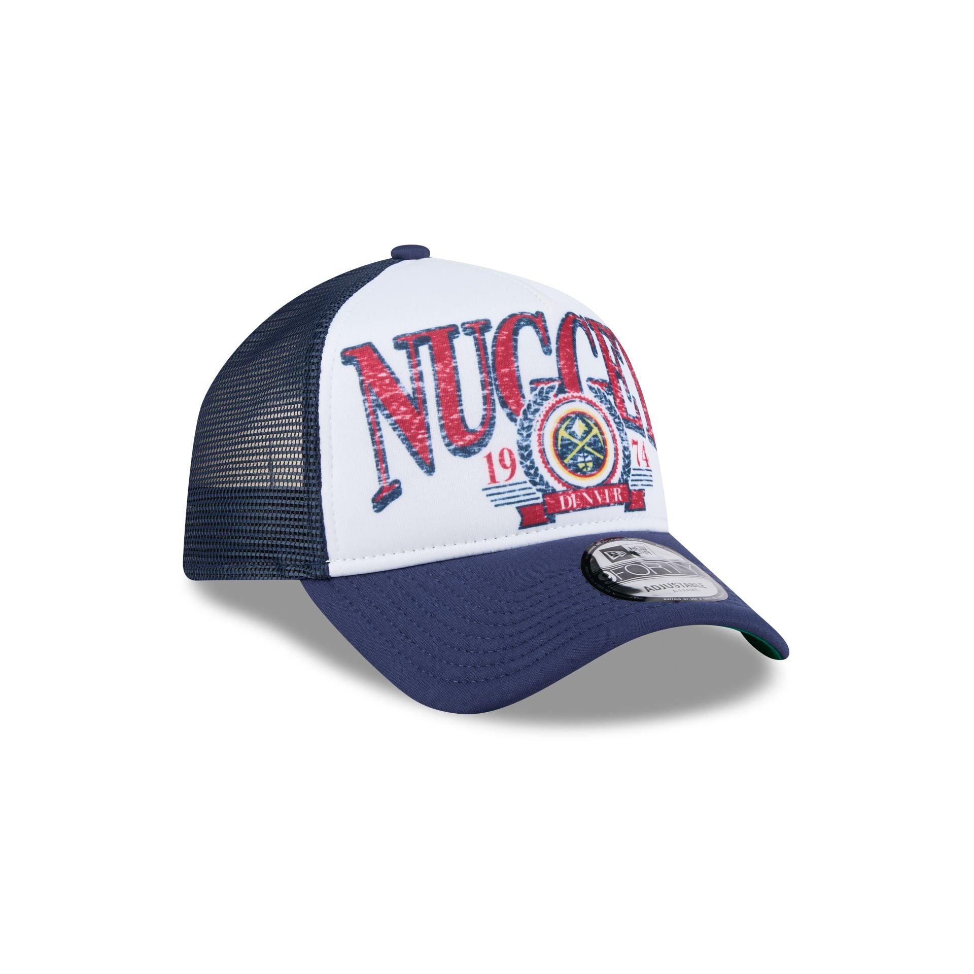 Denver Nuggets Distressed 9FORTY A-Frame Trucker Hat Male Product Image