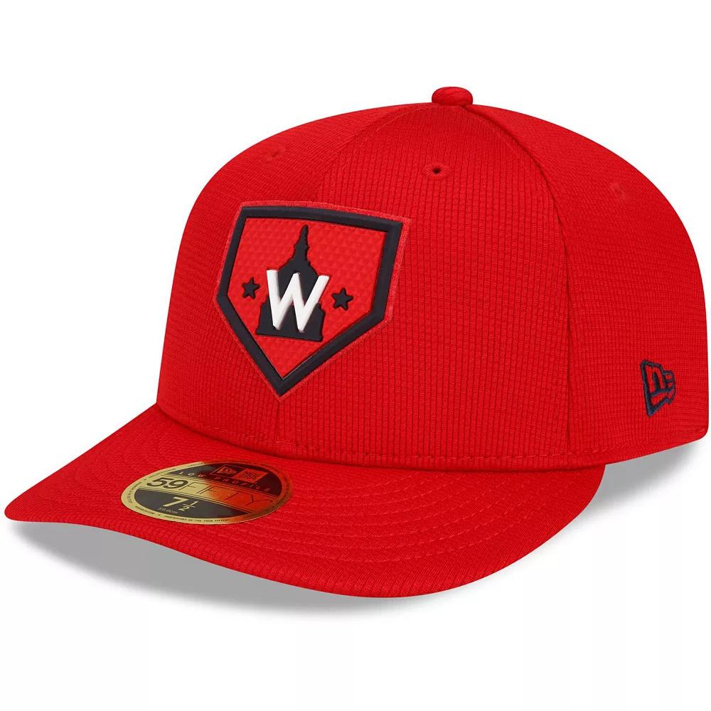 Men's New Era Red Washington Nationals 2022 Clubhouse Alternate Logo Low Profile 59FIFTY Fitted Hat, Size: 7 1/4 Product Image