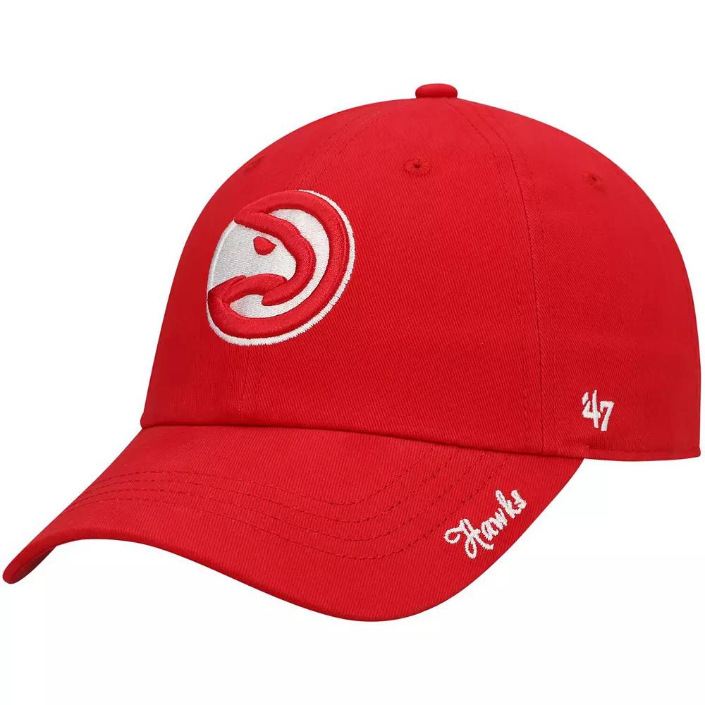 Women's '47 Red Atlanta Hawks Miata Clean Up Logo Adjustable Hat Product Image